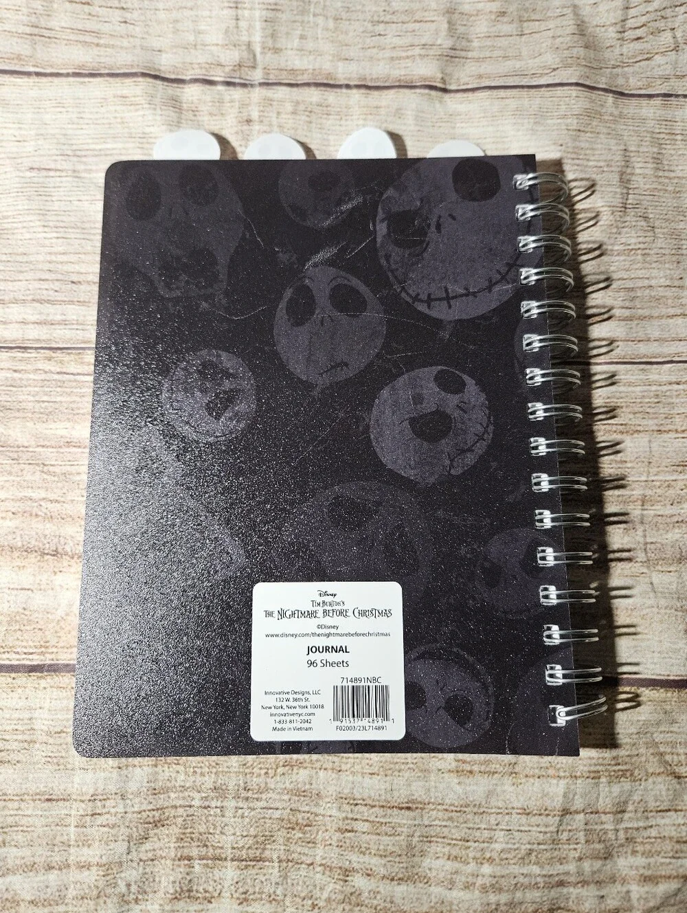Disney Nightmare Before Christmas spiral journal and jack and sally pens